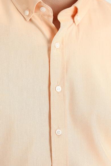 Erkek Giyim - YAVRU AĞZI 3X Beden Uzun Kol Regular Fit Oxford Gömlek