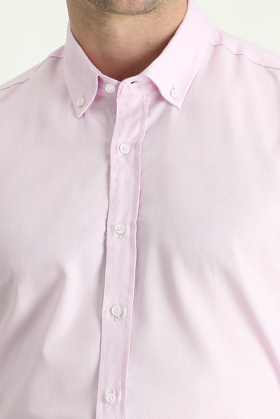 Erkek Giyim - Uzun Kol Slim Fit Oxford Gömlek