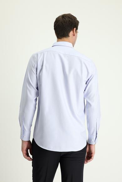 Erkek Giyim - AÇIK MAVİ XL Beden Uzun Kol Regular Fit Oxford Gömlek