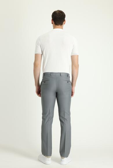 Erkek Giyim - AÇIK GRİ 48 Beden Yünlü Klasik Pantolon