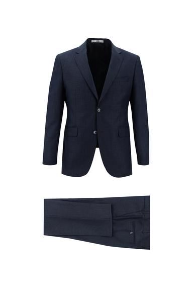 Erkek Giyim - KOYU MAVİ 44 Beden Slim Fit Klasik Takım Elbise