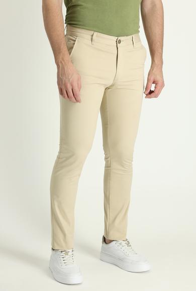Erkek Giyim - AÇIK BEJ 46 Beden Slim Fit Kanvas / Chino Pantolon