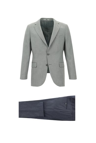 Erkek Giyim - ORTA GRİ 54 Beden Slim Fit Kombinli Takım Elbise