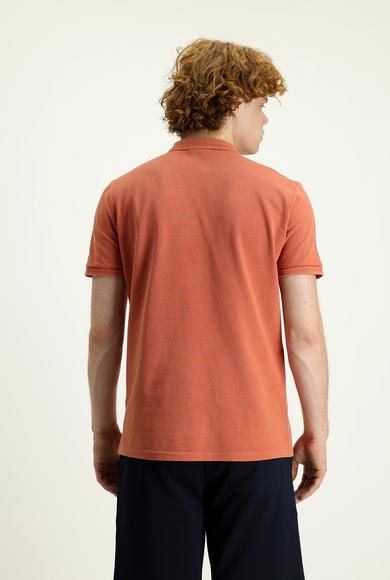 Erkek Giyim - TARÇIN L Beden Polo Yaka Slim Fit Nakışlı Tişört