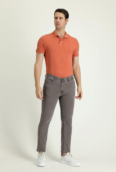 Erkek Giyim - ORTA GRİ 54 Beden Slim Fit Denim Pantolon