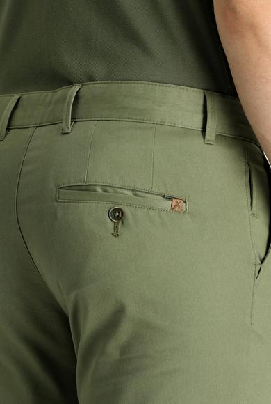 Erkek Giyim - ORTA HAKİ 54 Beden Slim Fit Kanvas / Chino Pantolon