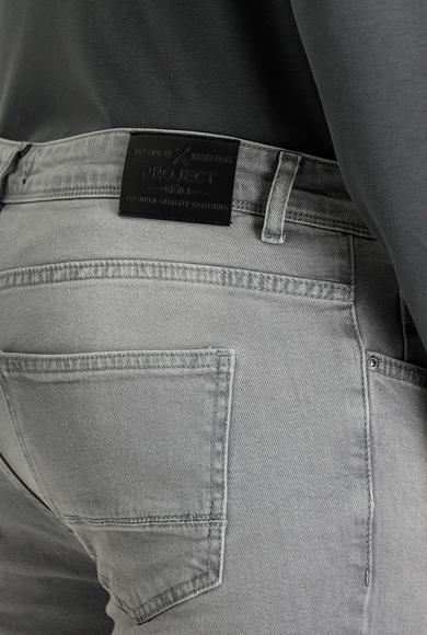 Erkek Giyim - AÇIK GRİ 46 Beden Süper Slim Fit Denim Pantolon
