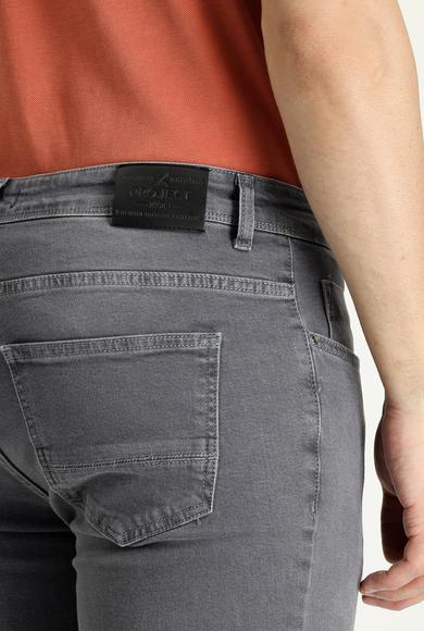 Erkek Giyim - ORTA GRİ 54 Beden Süper Slim Fit Denim Pantolon