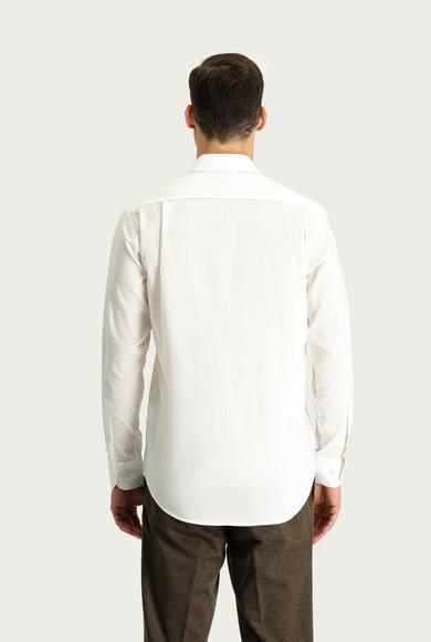 Erkek Giyim - Beyaz 4X Beden Uzun Kol Klasik Gömlek
