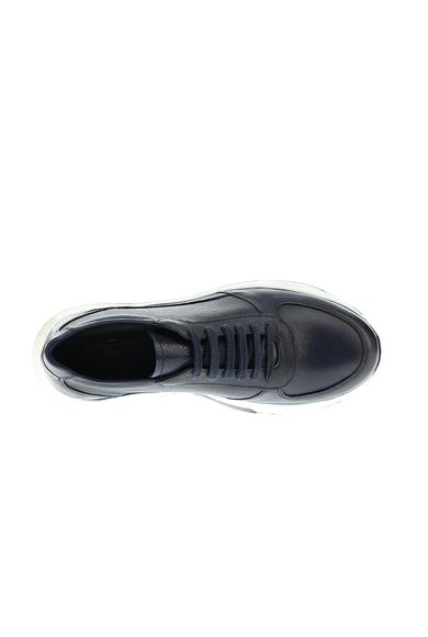 Erkek Giyim - KOYU LACİVERT 40 Beden Sneaker Deri Ayakkabı